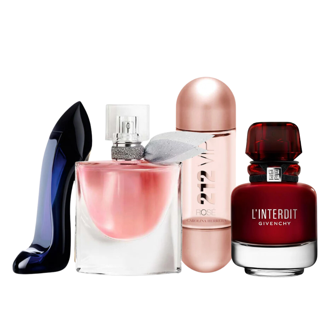 4 Parfums - L'Interdit Rouge, Good Girl, La Vie Est Belle et 212 Vip Rosé (ACHETEZ 2, RECEVEZ-EN 4)